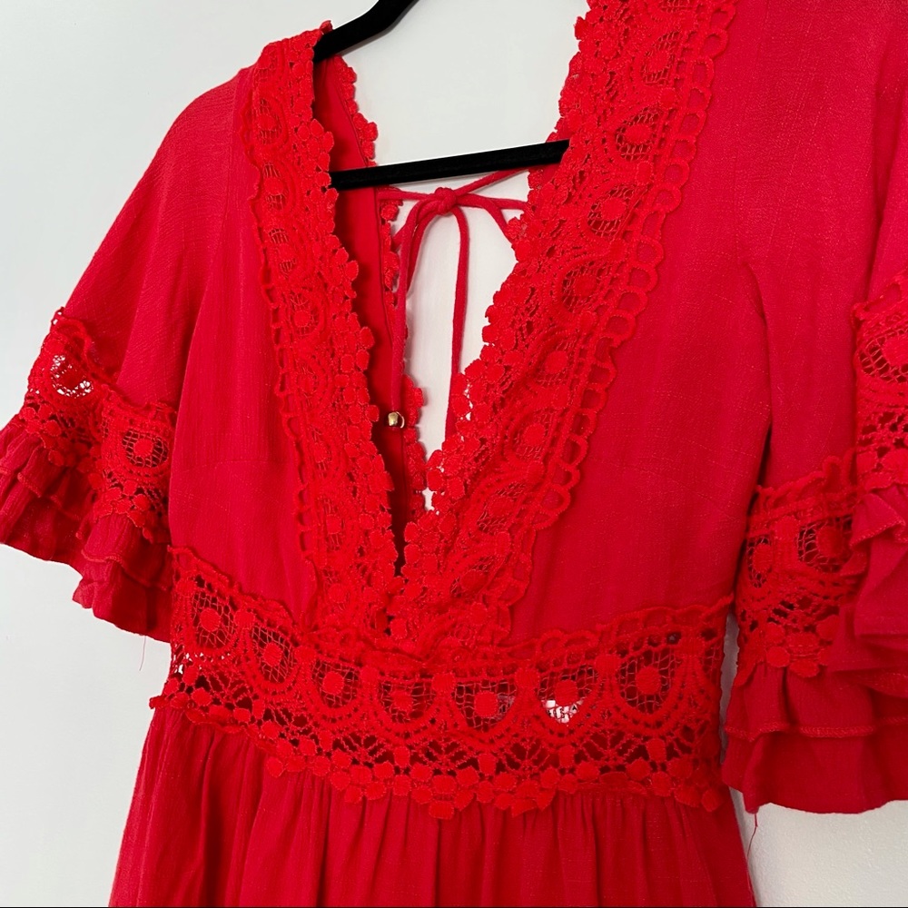 Red Mini Dress - Picture 9 of 10